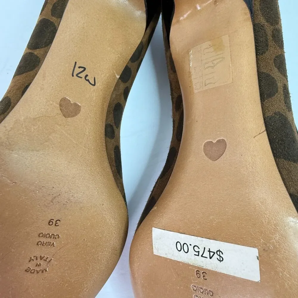 Moschino Cheap And Chic | Brown and Dk Brown Spotted Giraffe Kitten Heel | Sz 8